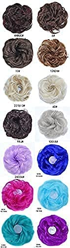 Messy Bun Scrunchie with Elastic Rubber Band, Updo Chignon Donut Ponytail Hairpiece,Ponytail Hair Extensions, Synthetic Tousled Hair for lady (#1)