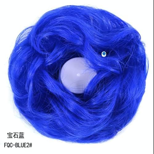 Messy Bun Scrunchie with Elastic Rubber Band, Updo Chignon Donut Ponytail Hairpiece,Ponytail Hair Extensions, Synthetic Tousled Hair for lady (#1)