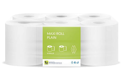 Saqoware Metro Premium Maxi Roll 550 Gm(6 Pieces x 2 Ply) - Mega (550 gm Each Roll)-Kitchen Quality