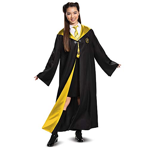 DISGUISE Harry Potter Robe, Deluxe Wizarding World Hogwarts House Themed Robes for Adults, Movie Quality Dress Up Costume Accessory, Black