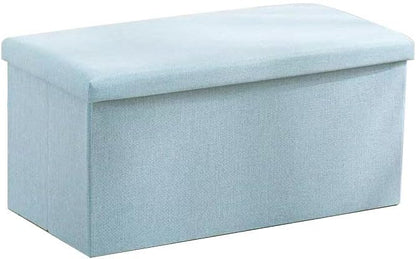 Packingoutlet Thickened Linen Storage Ottoman Bench, 76x38x38cm