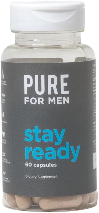 Pure for Men - The Original Vegan Cleanliness Fiber Supplement, 60 Capsules - Proven Proprietary Formula