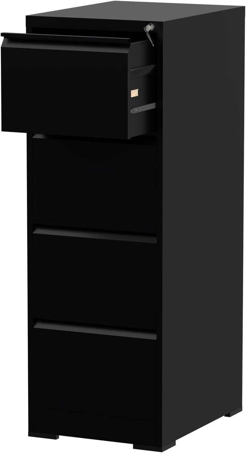 Mahmayi Godrej OEM File Cabinet with Lock Large Storage steel Cabinet, Metal Portable Cabinet with 4 Drawer, Vertical File Cabinet, 4 Layer Cabinet Office Storage Cabinet (2 Drawer, Black)