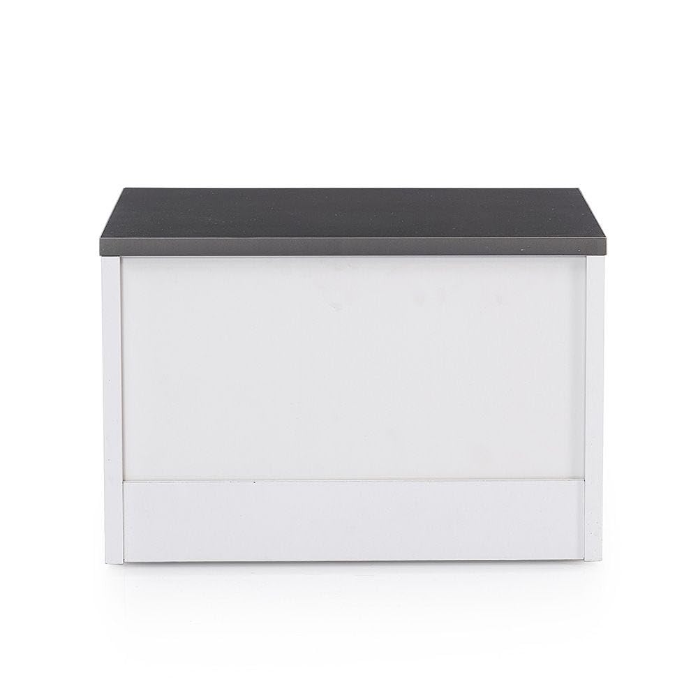 Danube Home Oscar Night Stand | Multifunctional Bedside Table | Space Saving Nightstand Side Table | Modern Design Furniture For Bedroom L 45 x W 50 x H 33 cm - Anthracite/White