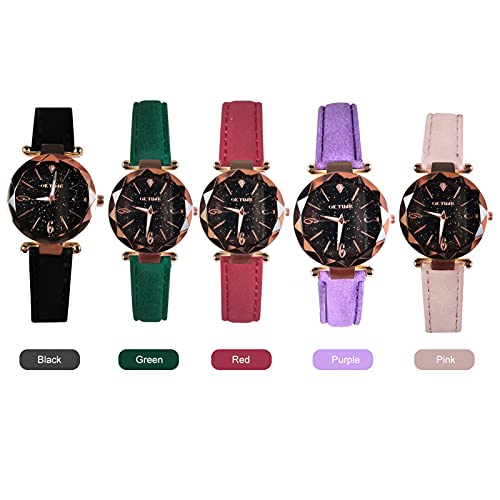 Joleritc Women's Watch Set with Bracelet Fashion Luminous Hands Gear Movement Retro Quartz Wristwatch