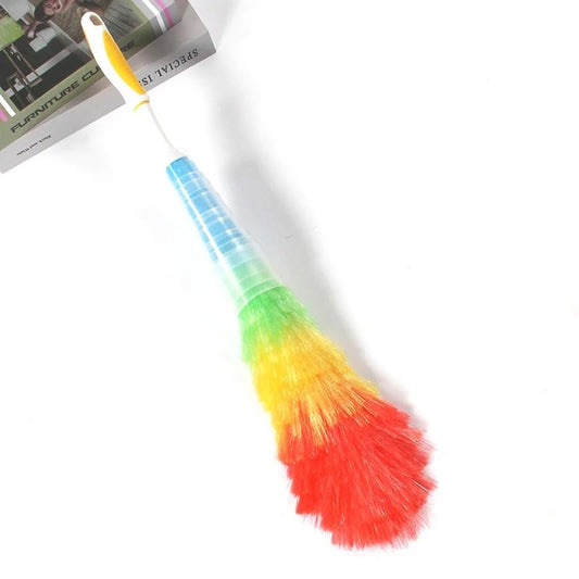 VIO® Multipurpose Static Duster Soft Rainbow Plastic Easy Clean Multicolor Cobweb Cleaner Feather Tool Electrostatic Power Dusting Brush For Appliances Furniture Computer Cars Home (Assorted)