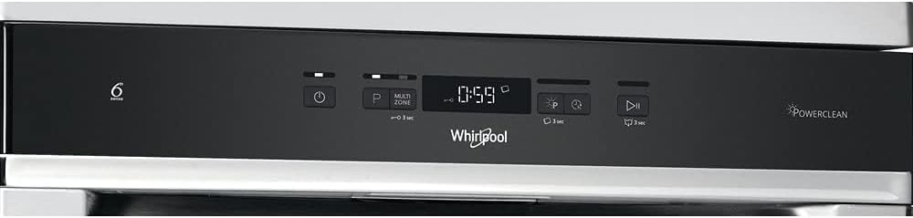 Whirlpool Dishwasher: Inox Color, Full Size - Wfc 3C33 Pf X Uk"Min 1 year manufacturer warranty"