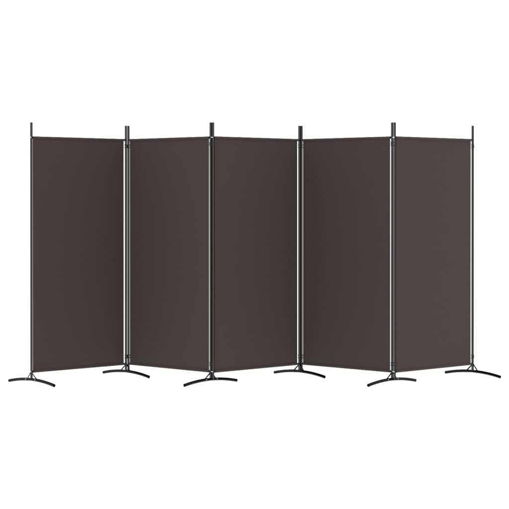 vidaXL 1-Panel Room Divider Folding Panel Screen Movable Partition Privacy Separator Wall Furniture Indoor Bedroom Office Black 175x180 cm