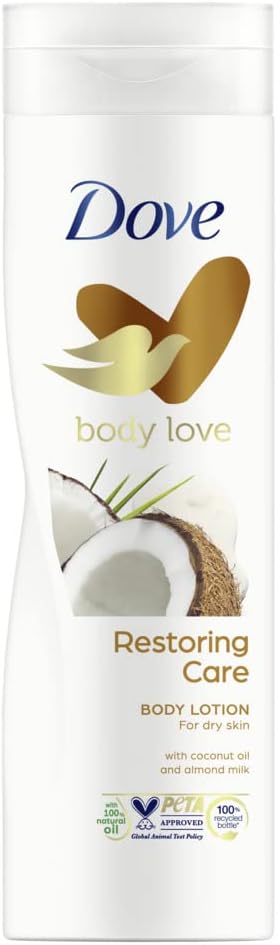 Dove Body Love Body Milk Lotion, for dry skin, Essential Care, for long lasting smooth and radiant skin, 400ml pack may vary