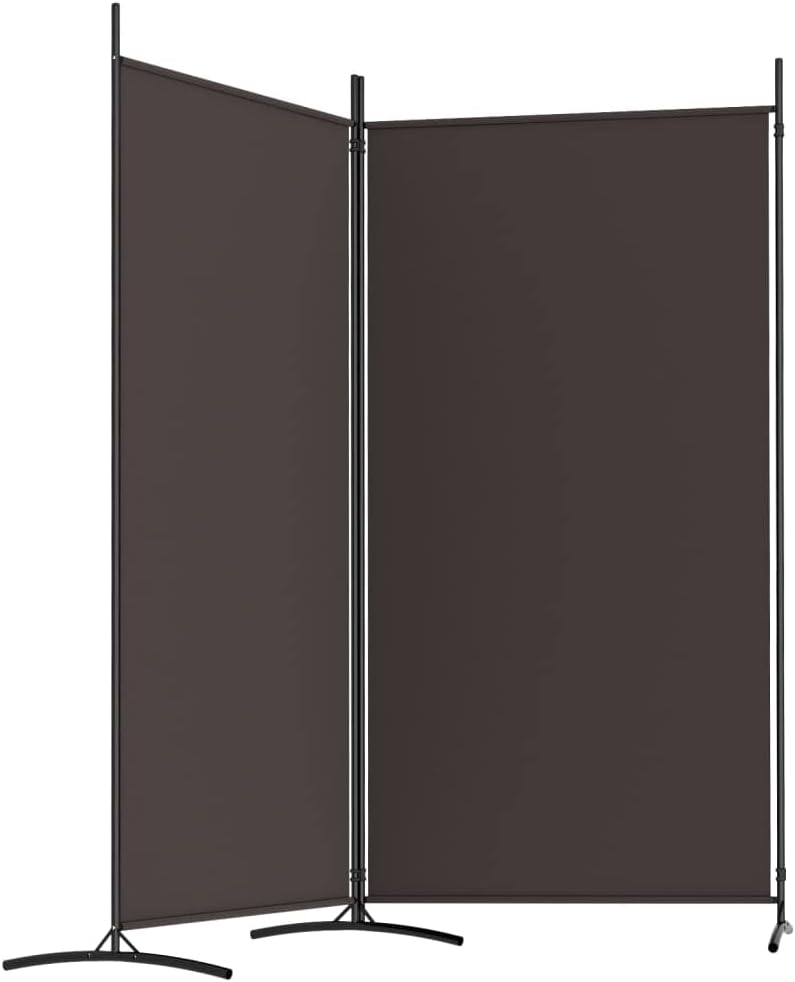 vidaXL 1-Panel Room Divider Folding Panel Screen Movable Partition Privacy Separator Wall Furniture Indoor Bedroom Office Black 175x180 cm