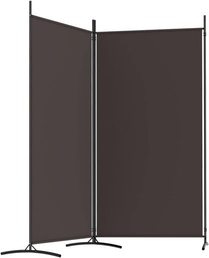 vidaXL 1-Panel Room Divider Folding Panel Screen Movable Partition Privacy Separator Wall Furniture Indoor Bedroom Office Black 175x180 cm