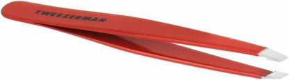 Tweezerman Stainless Steel Slant Tweezer - Eyebrow Tweezers for Women and Men (Neon Pink)