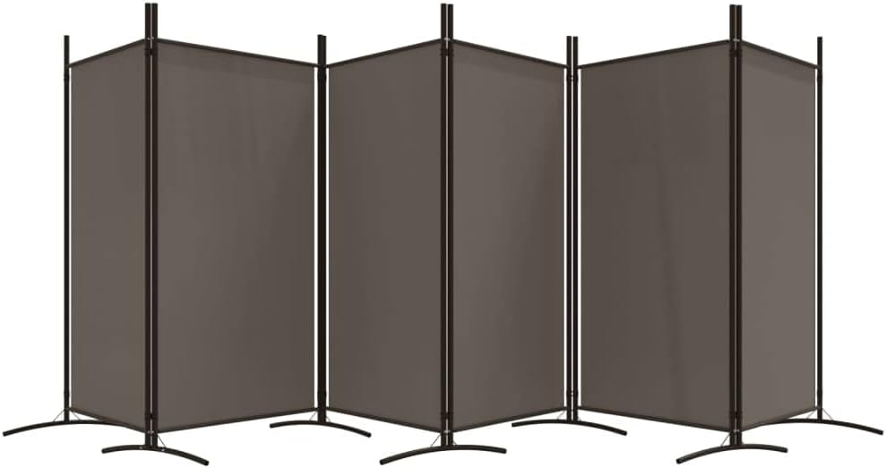 vidaXL 1-Panel Room Divider Folding Panel Screen Movable Partition Privacy Separator Wall Furniture Indoor Bedroom Office Black 175x180 cm