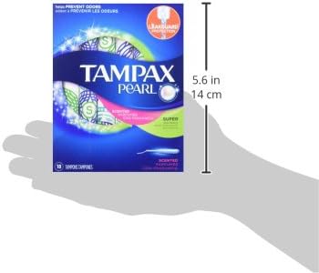 Tampax Pearl Regular Absorbency Unscented Tampons, Leakguard protection 96 Count, Pack of 1