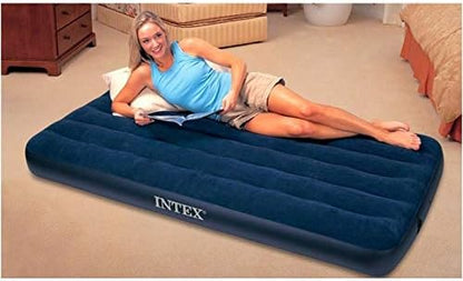 Intex Dura-Beam Standard Fiber-Tech Technology Airbed, Blue, 64757