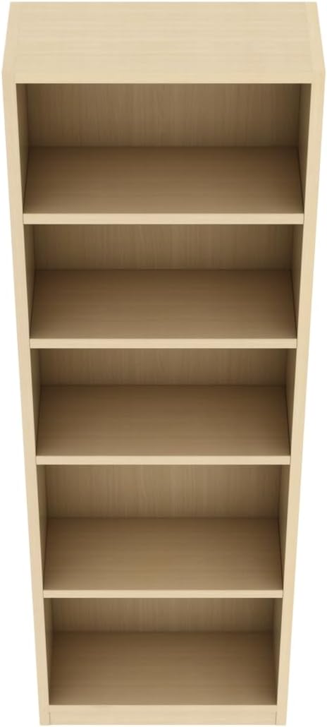 RIGID Wooden Free Standing Open Book Shelf Cabinet | 5-Tier Storage Bookcase | Bedside Table | Display Storage Unit for Living Room, Home, Office