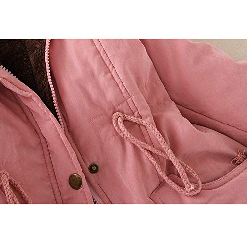 Yudesundo Down Padded Jackets for Women - Parka Winter Wear Overcoat Warm Waist Slim Fit Full Zipped Casual Faux Fur Lined Long Jackets