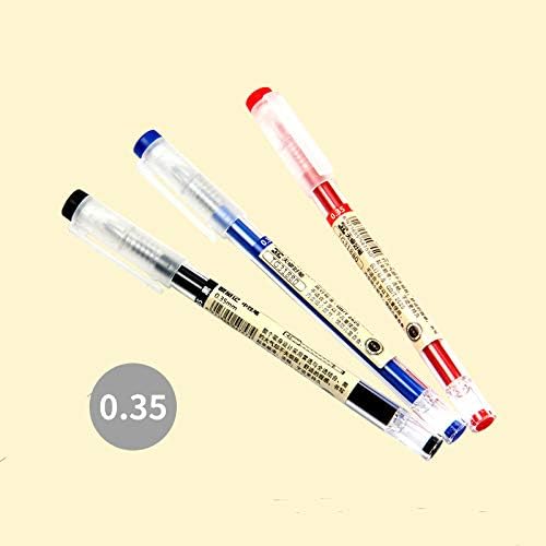 Rolling Ball Pens Ballpoint Pen Quick-Drying Ink 0.37 mm Extra Fine Point Liquid Ink Rollerball Pens Gel Ink Pen Japanese Style for Office School Stationery Supply 12 Pieces (4 Black 4Blue 4Re)