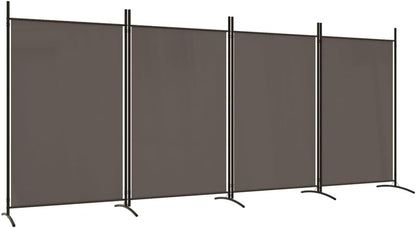 vidaXL 1-Panel Room Divider Folding Panel Screen Movable Partition Privacy Separator Wall Furniture Indoor Bedroom Office Black 175x180 cm