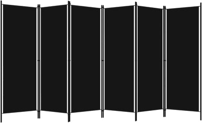 vidaXL 3-Panel Room Divider Folding Panel Screen Movable Partition Privacy Separator Wall Furniture Indoor Bedroom Office Black 150x180 cm