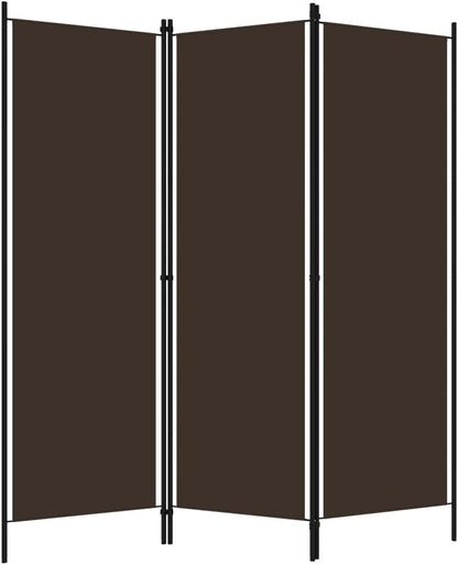 vidaXL 3-Panel Room Divider Folding Panel Screen Movable Partition Privacy Separator Wall Furniture Indoor Bedroom Office Black 150x180 cm