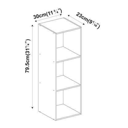 URBNLIVING Tier Wooden Bookcase Shelving Display Storage Shelf Unit Wood Shelves (White, 4 Shelf)