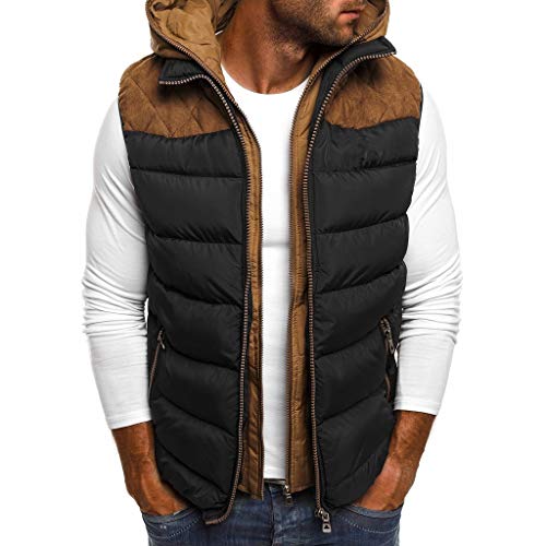 Long Men Men's Hoodie Autumn Winter Zipper Fashion Color Vest Top Coat Synthetic Jacket