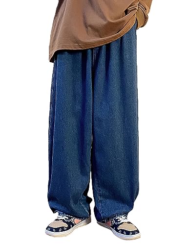 Nutirangee Men's Loose Fit Baggy Jeans Casual Streetwear Wide Leg Hip Hop Oversized Denim Pants