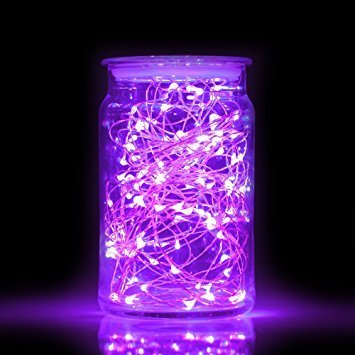 ANJAYLIA LED Fairy Lights Battery Operated String Lights Firefly Lights Garden Home Bedroom Christmas Party Wedding Festival Decorations (Warm White, 16.5Ft*2)