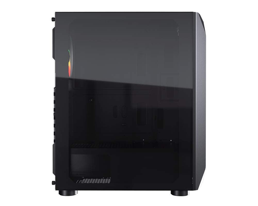 Cougar Mx410 Mesh-G RGB Powerful Airflow And Compact Mid-Tower Case With Tempered Glass, Dual RGB Strips And 4 X RGB Fans