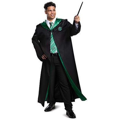 DISGUISE Harry Potter Robe, Deluxe Wizarding World Hogwarts House Themed Robes for Adults, Movie Quality Dress Up Costume Accessory, Black