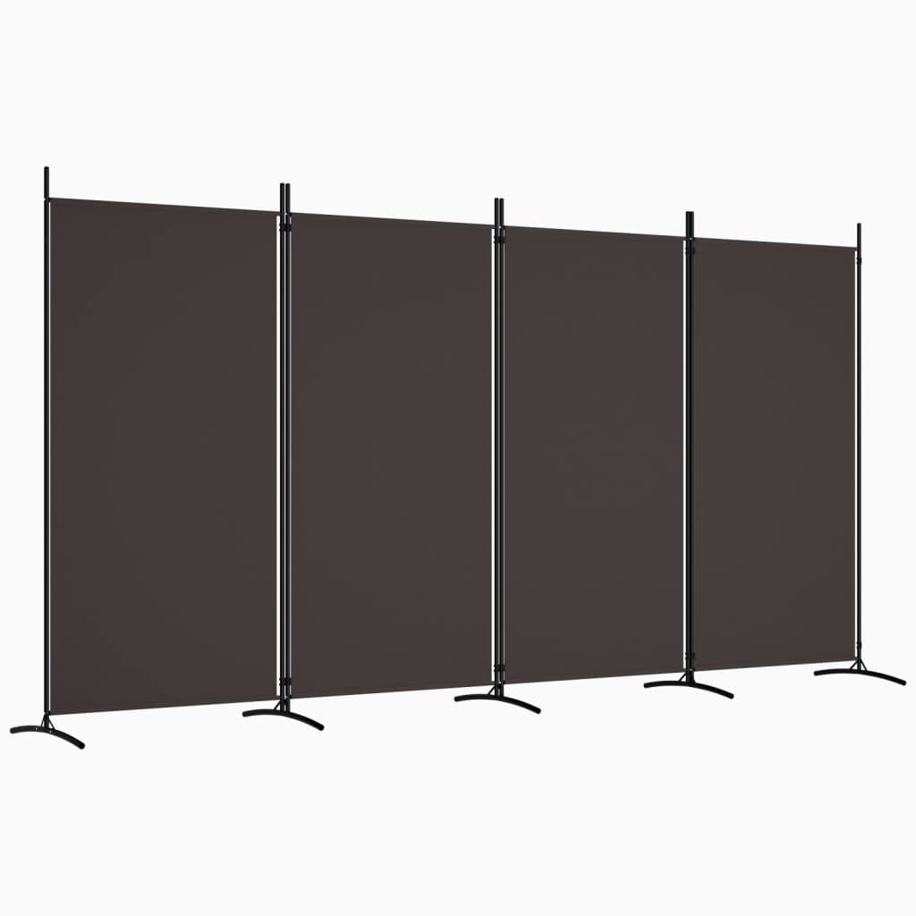 vidaXL 1-Panel Room Divider Folding Panel Screen Movable Partition Privacy Separator Wall Furniture Indoor Bedroom Office Black 175x180 cm