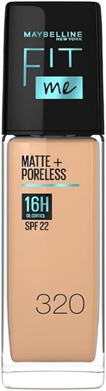 Maybelline New York Fit Me Matte+Poreless Liquid Foundation, 340 Cappuccino, 30 ml