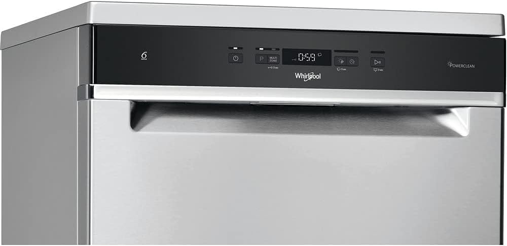 Whirlpool Dishwasher: Inox Color, Full Size - Wfc 3C33 Pf X Uk"Min 1 year manufacturer warranty"