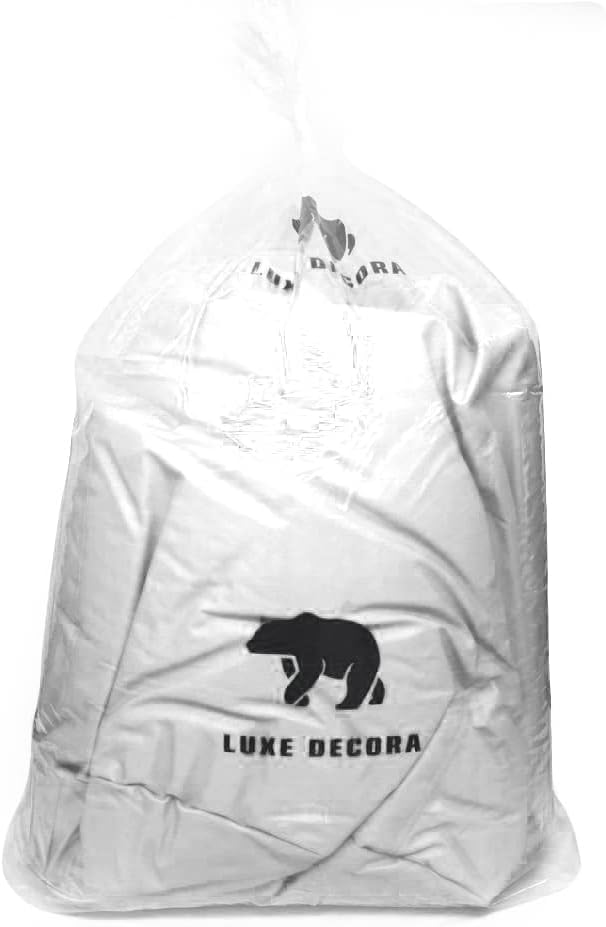 Luxe Decora PVC Bean Bag with Filling (X-Large, Beige)