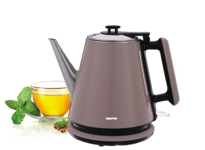 Geepas Portable Double Layer 1.2L Electric Kettle with Inner Stainless Steel & Auto Shut-Off GK38012