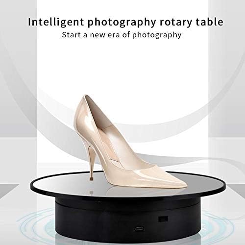 Anecity 360 Degree Electric Motorized Rotating Display Stand (Black Mirror Surface)