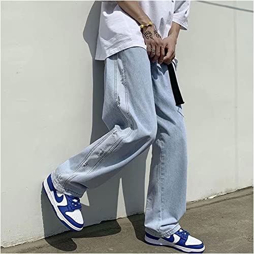 FantasyGears Y2k Jeans Men Grunge Hip Hop Baggy Pants Straight Leg Graphic Denim Joggers Loose Goth Trousers Streetwear