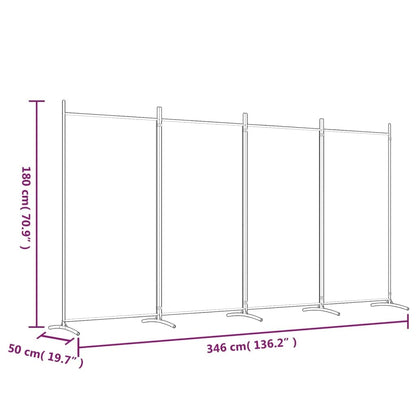 vidaXL 1-Panel Room Divider Folding Panel Screen Movable Partition Privacy Separator Wall Furniture Indoor Bedroom Office Black 175x180 cm