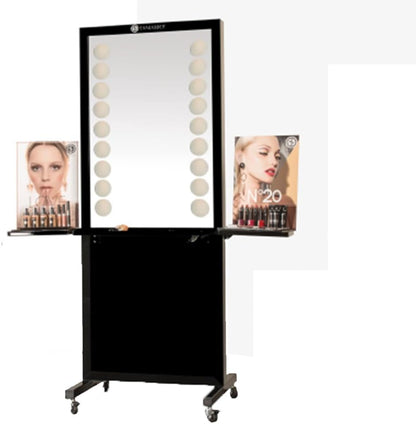 EVAGARDEN Radiance Elite 18-LED Corner Makeup Mirror, Contemporary Design