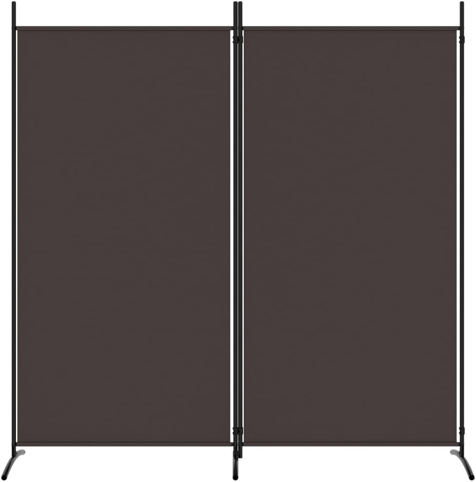 vidaXL 1-Panel Room Divider Folding Panel Screen Movable Partition Privacy Separator Wall Furniture Indoor Bedroom Office Black 175x180 cm