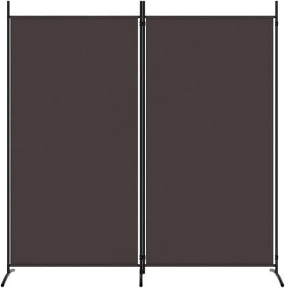 vidaXL 1-Panel Room Divider Folding Panel Screen Movable Partition Privacy Separator Wall Furniture Indoor Bedroom Office Black 175x180 cm