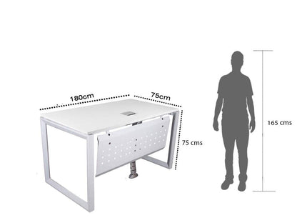 Mahmayi Vorm 136-18 White Modern Workstation Material-Melamine on MDF