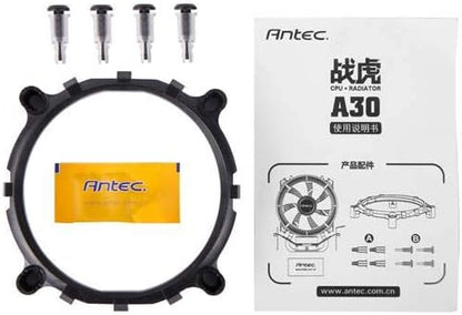 Antec CPU Cooler, A400 RGB, 4-Pin Connector PWM Silent Fan for Intel LGA 775/1150 / 1151/1155 / 1156/1366 / 2011/2066 & AMD Socket FM2 / FM1 / AM3+ / AM3 / AM2 + / AM2 / AM4