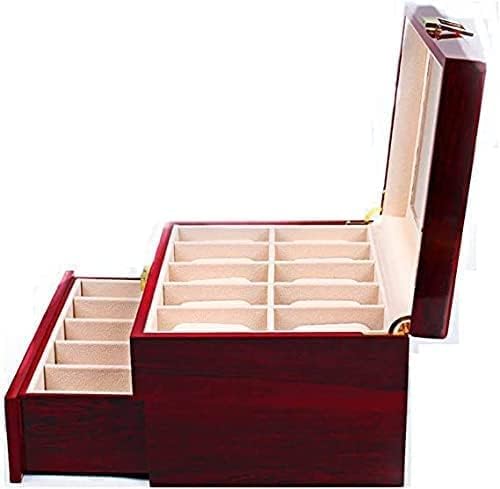 Homarket Wood Watch Box 20 Slots Glass Top Mens Watch Display Case Watch Box Organizer For Men Women Jewelry Storage Case With 20 Removable Soft Cushions Collection Boxes