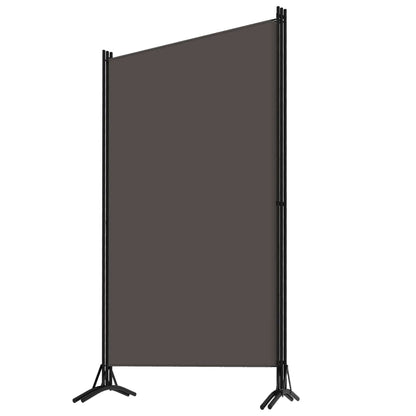 vidaXL 1-Panel Room Divider Folding Panel Screen Movable Partition Privacy Separator Wall Furniture Indoor Bedroom Office Black 175x180 cm