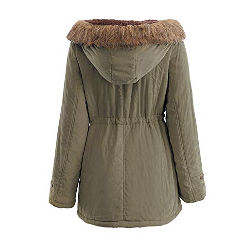 Yudesundo Down Padded Jackets for Women - Parka Winter Wear Overcoat Warm Waist Slim Fit Full Zipped Casual Faux Fur Lined Long Jackets