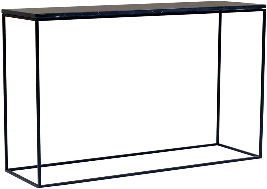 Chattels & More Gleam Console Table Marble L 120 Cm | D 40 Cm | H 76 Cm Black