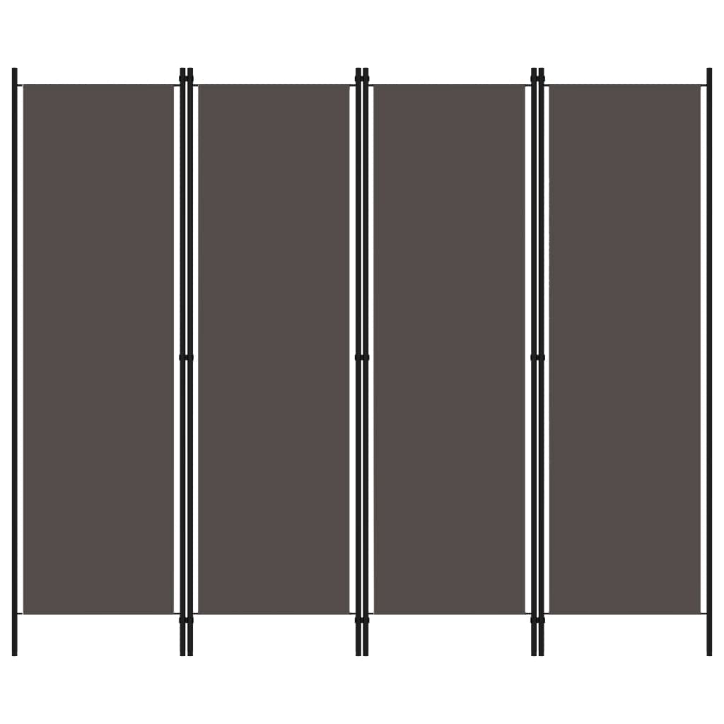 vidaXL 3-Panel Room Divider Folding Panel Screen Movable Partition Privacy Separator Wall Furniture Indoor Bedroom Office Black 150x180 cm