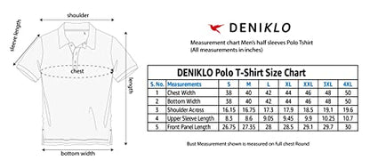 Deniklo Men's Solid Regular fit Polo Shirt